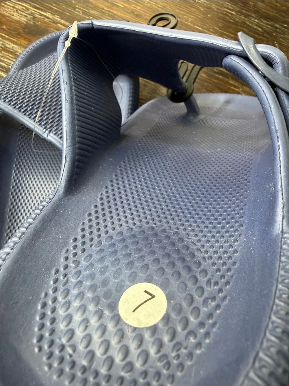 Men's Navy Blue Slip-On Thong Sandals - Lightweight Casual Footwear